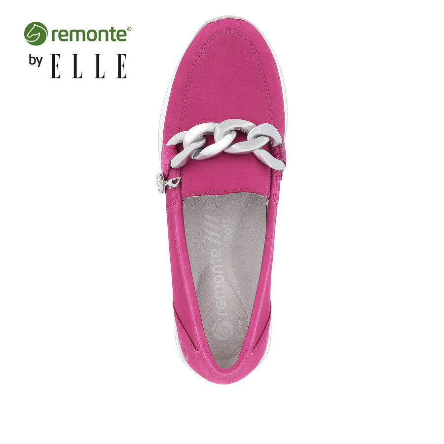zapatos elásticos rosas para mujer remonte r2544-32