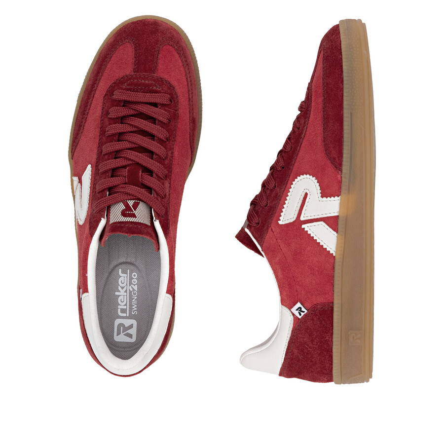 zapatillas rojas para mujer rieker sport w2200-33