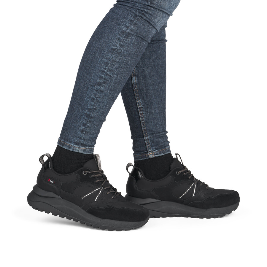 zapatillas negras para mujer rieker sport w2501-00