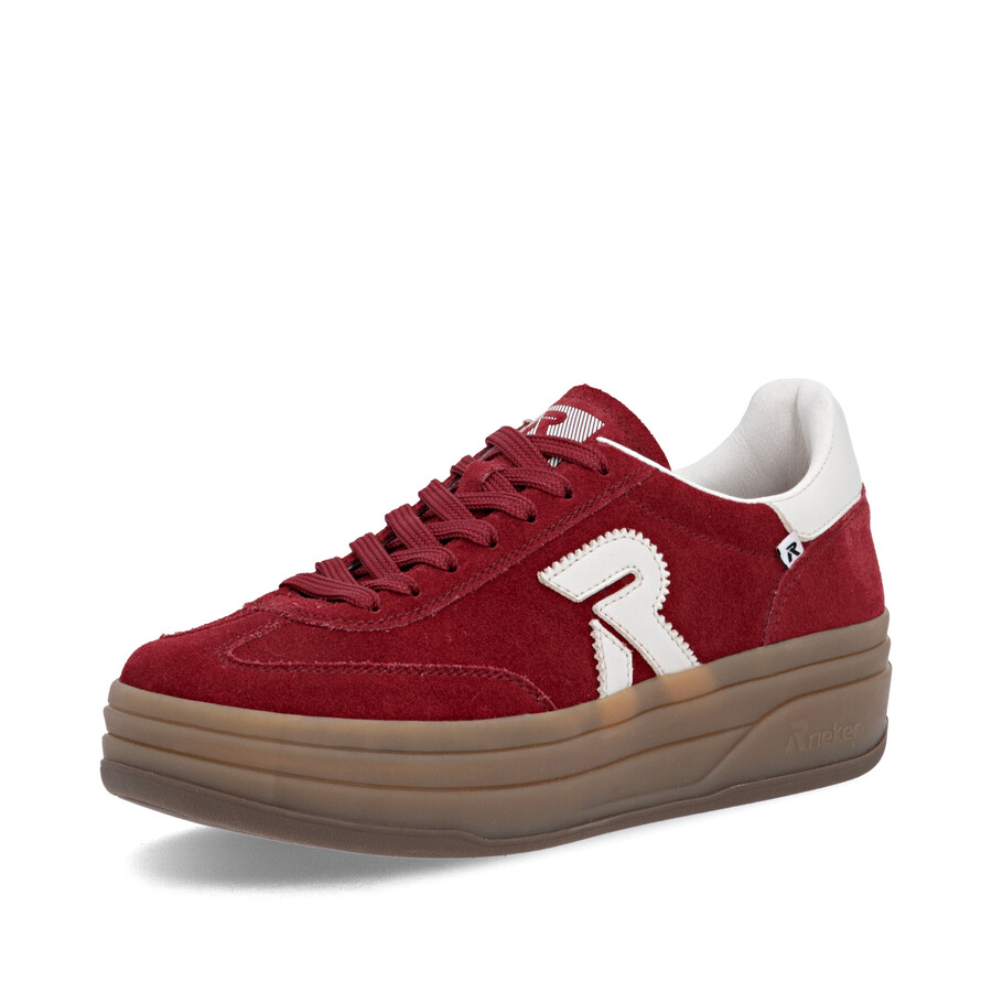 zapatillas rojas para mujer rieker sport w3700-35