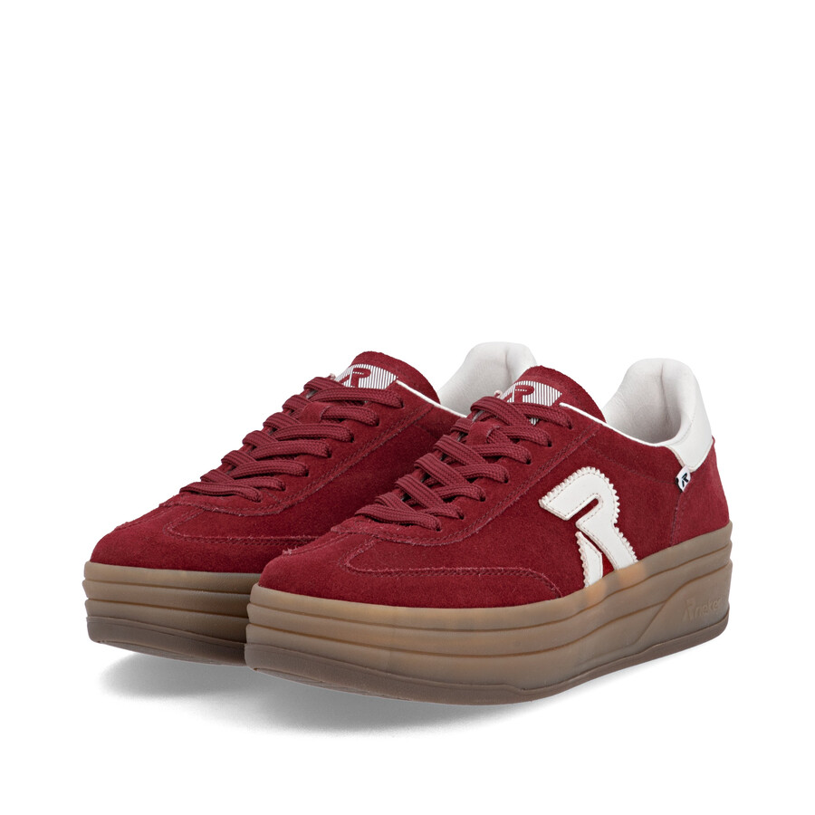 zapatillas rojas para mujer rieker sport w3700-35