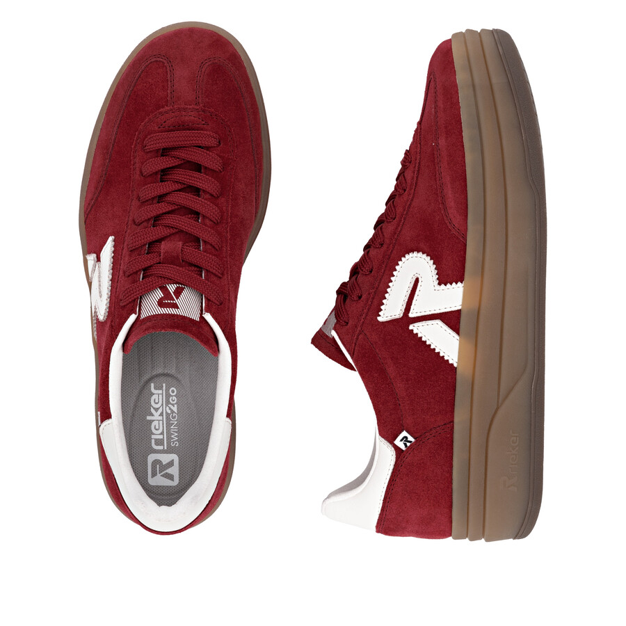 zapatillas rojas para mujer rieker sport w3700-35
