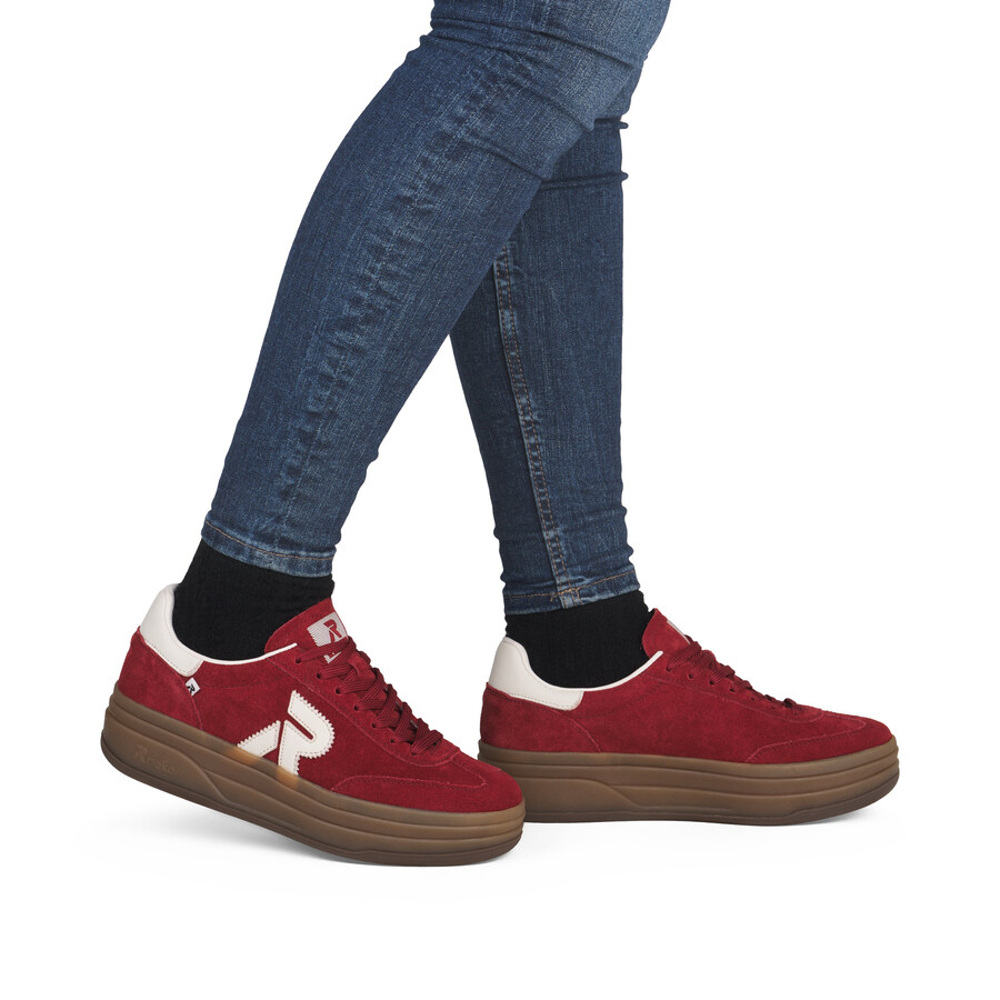 zapatillas rojas para mujer rieker sport w3700-35